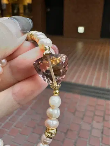 아메트린 담수 펄 팔찌