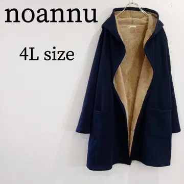 noannu 보아 코트 롱 코트 후디 보아 안감 큰 사이즈 4L