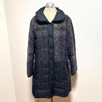 린넨 트위드 절개 다운 코트 11호 새상품급