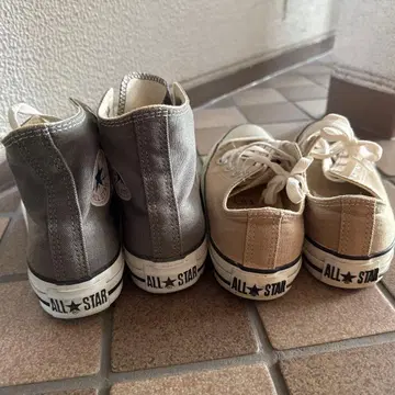 컨버스 올스타 스니커즈 하이컷 그레이 베이지