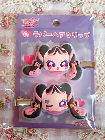 반짝반짝 러버 헤어 클립 메로롱 프리티 스토어 한정판