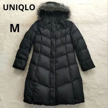 유니클로 퍼 다운 자켓 롱 기장 M