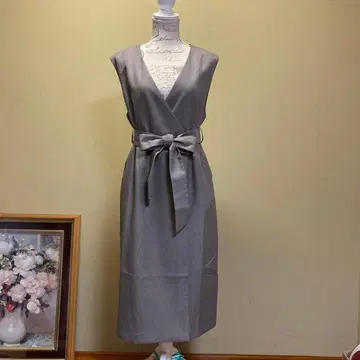 원피스 오버롤 스커트 그레이 브라운