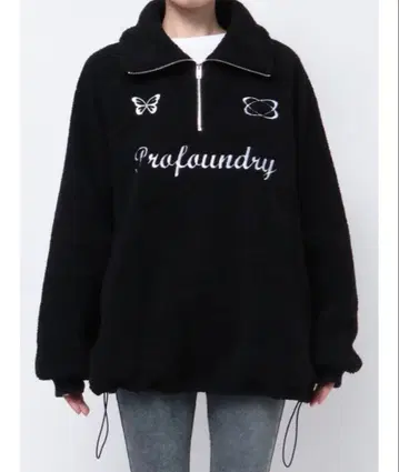 EMODA 유니폼 보아 지퍼 풀오버