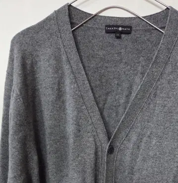 캐시미어 100% 그레이 V넥 가디건 L 사이즈