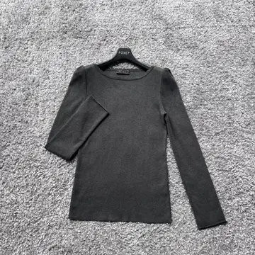 FOXEY 38 스캘럽 니트 그레이