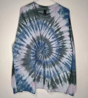 W105 타이다이 염색 XL 남성용 긴팔 롱T 3종