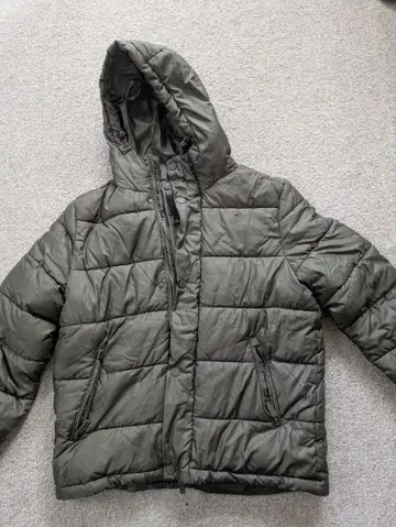 H&M 카키 충전솜 점퍼