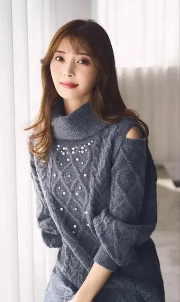 PROPORTION BODY DRESSING 케이블 니트 원피스