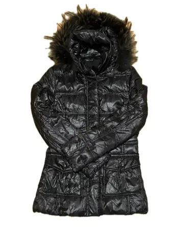 새상품급 꼼사데모드 다운 코트 A라인 블랙