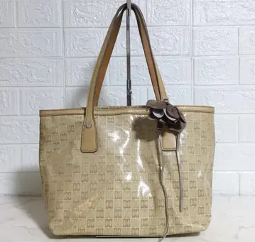 no34111 닥스 일본제 가죽 에나멜 PVC 토트 백