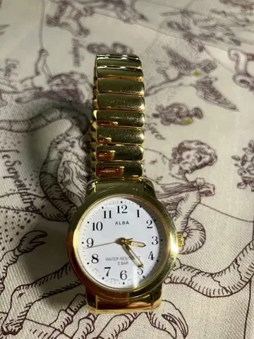 ALBA 골드 손목시계 5 BAR 방수