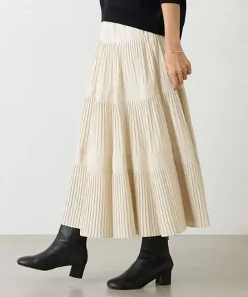 비어즐리 플리츠 캉캉 스커트