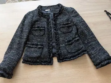 유나이티드 애로우즈 그린 라벨 노카라 트위드 자켓