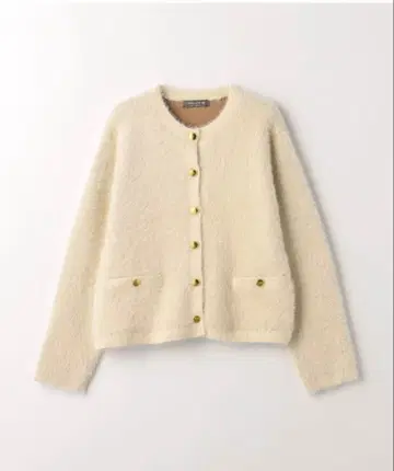 더블 페이스 페더 가디건 자켓
