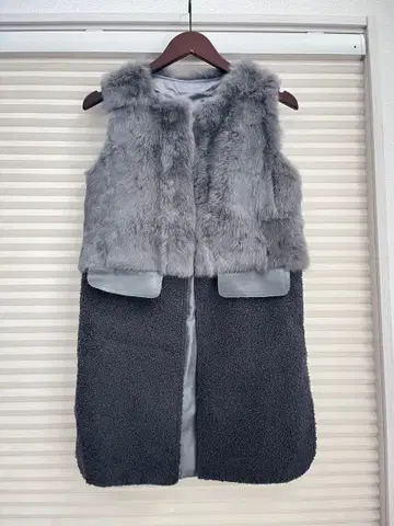 그레이 퍼 베스트 베스트 퍼 여성용 프리 사이즈