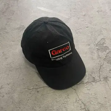 Garco USA 구제 의류 캡 모자 자수 영문 블랙 사이즈 조절 가능