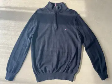 타미 힐피거 네이비 하프 지퍼 스웨터