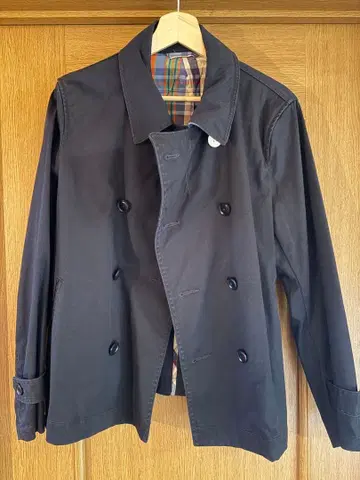 BEAMS 네이비 더블 브레스트 자켓 M