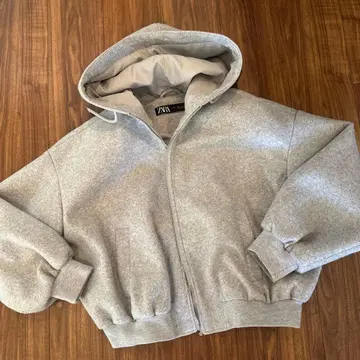 ZARA 후드 부착 그레이 아우터 S 사이즈