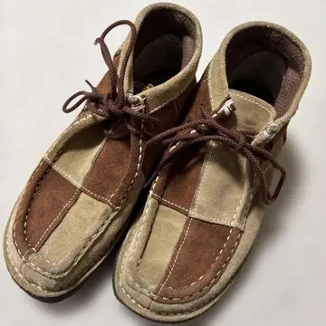 베네통 스웨이드 패치워크 숏부츠 23.5cm