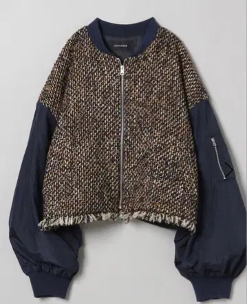 중고 지나시스 JEANASIS 이소자이 트위드 숏 블루종