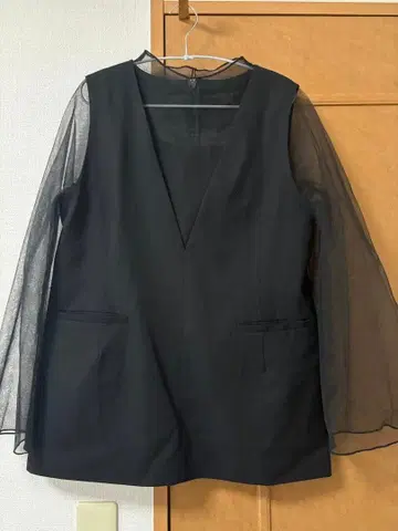 튤 절개 팬츠 드레스