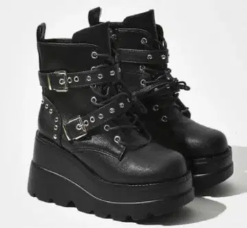 스터드 장식 통굽 엔지니어 부츠 새상품