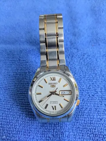 SEIKO 5 자동 와치 실버/골드 가동품
