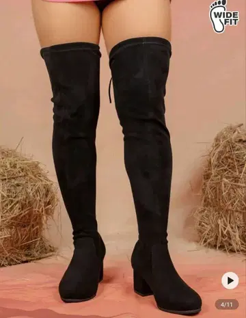 블랙 니하이 부츠 사이즈 23~23.5