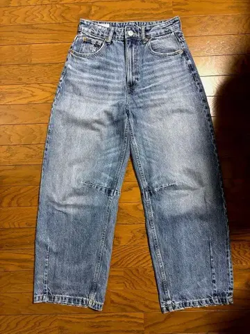 ZARA 데님 팬츠 배럴 레그 여성용 34