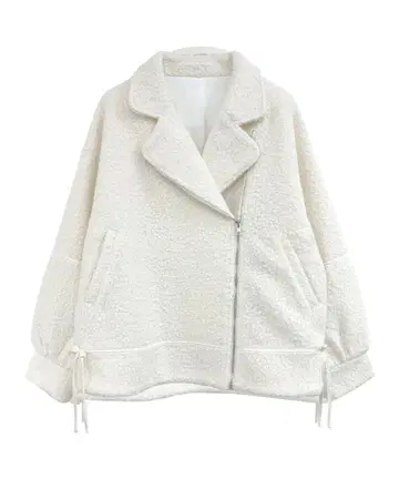 로제뮤즈 curly fur riders outer 아이보리