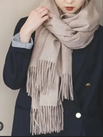 noble 오리지널 캐시미어 스톨 브라운