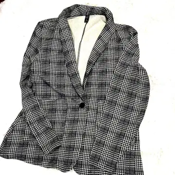 EMERY ROSE 체크 무늬 블레이저 XL