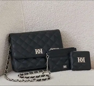 darich DD 로고 퀼팅 트래블 세트 블랙 다리치