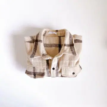 fifth 오버 사이즈 체크 셔츠 자켓