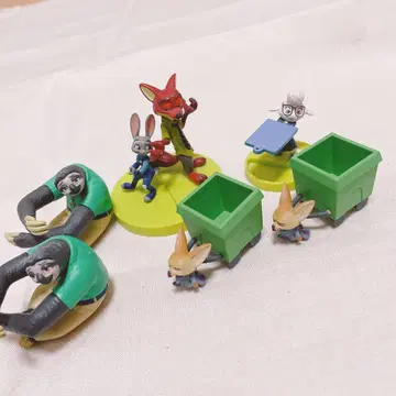 주토피아 피규어 캡슐 토이 세트