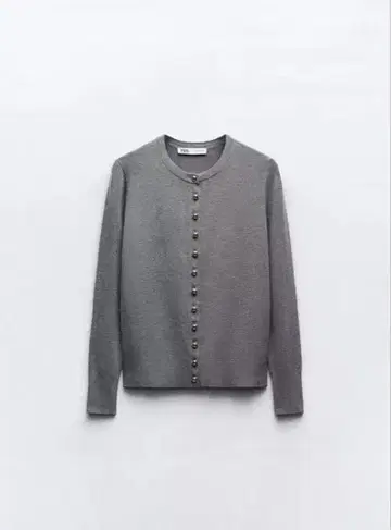[ ZARA ] 버튼 니트 가디건 M
