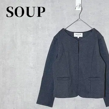SOUP 노카라 자켓 포멀 그레이 사이즈 9(M) 월드