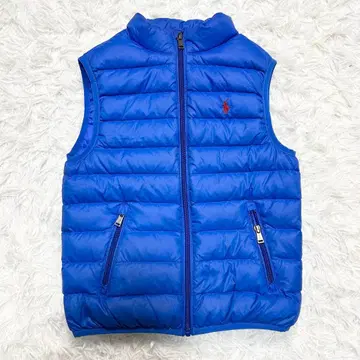 새상품급 폴로 랄프로렌 다운 베스트 파랑 빨간색 여성용 XS 상당 작음