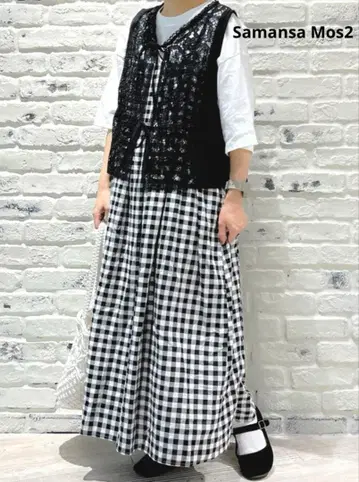 Samansa Mos2 모티브 레이스 베스트 미사용 새상품