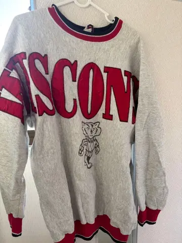 위스콘신 대학교 맨투맨 그레이/레드