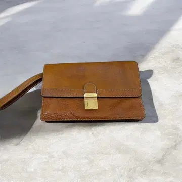 GOLD PFEIL 가죽 세컨드 백/클러치백 카멜