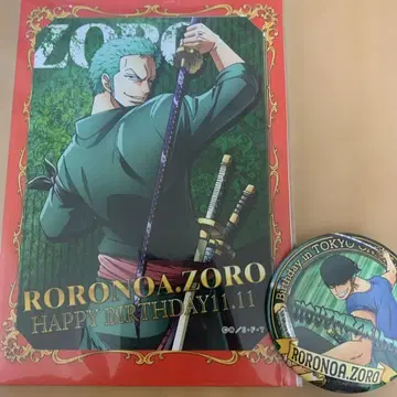 로로노아 조로 한정판 핀 배지 & 브로마이드