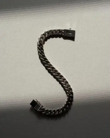 STERLING 각인 있음 키헤이 체인 팔찌 Curb Chain