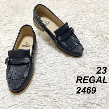 REGAL 2469 로퍼 프린지 벨트 주름 가공 블랙 23