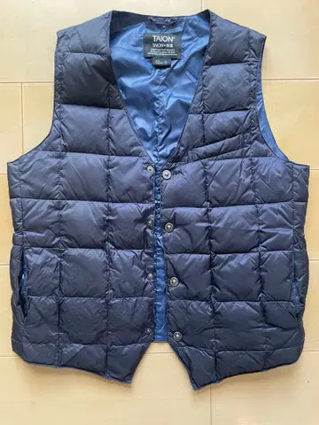 체온 TAION 다운 베스트 네이비 XS