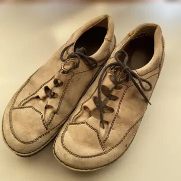 BIRKENSTOCK 베이지 레이스업 슈즈