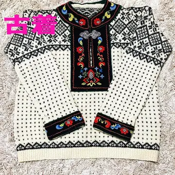 [ 구제 의류 ] 손 자수 노르딕 티롤리안 부나드 메탈 후크