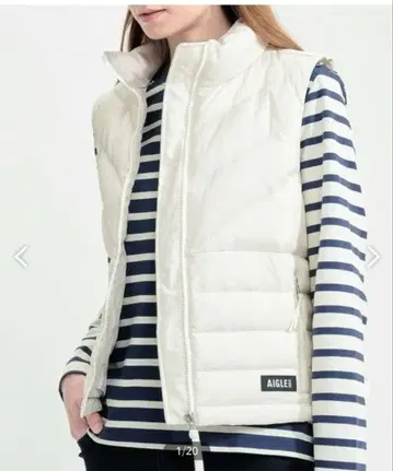 [새상품급] AIGLE 퀼팅 다운 베스트 36